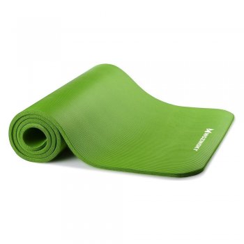 Wozinsky Sporta vingrošanas jogas fitnesa paklājs NBR, 181cm x 63cm x 1cm, Zaļš | Foam Fitness Yoga Mat
