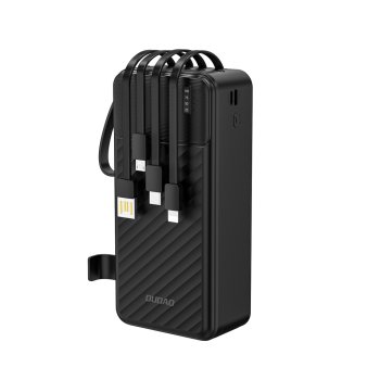 Внешний аккумулятор Dudao K11 Max 30000mAh со встроенными кабелями, черный