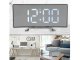 Digital LED Alarm Clock with Thermometer and Mirror Display, Black