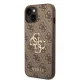 Чехол Guess 4G Big Metal Logo для iPhone 15, коричневый