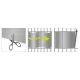 Žoga lamela TENAX FLEXI 2.05 x 0.19 m (1000 g/m²), zaļa
