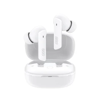 TWS QCY HT05N ANC Bezvadu TWS Austiņas Ausis ar Uzlādes Kasti, Balts | Wireless Bluetooth Earphones Earbuds