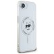 Чехол Karl Lagerfeld IML Metal Choupette Head MagSafe для iPhone 16e, Белый