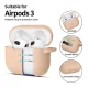 Чехол Tech-Protect Silicone Hook для Apple AirPods 3 с карабином, бежевый