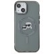 Karl Lagerfeld iPhone 15 Case HC MagSafe IML Metal KC Heads, Black
