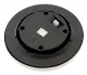 Garden solar lamp with 16 LED, metal finish, black