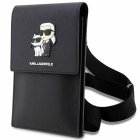 Karl Lagerfeld Universal Phone Pouch Saffiano K&C NFT, Black
