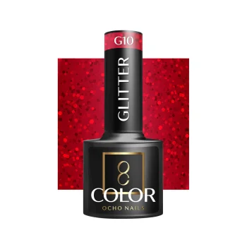 OCHO NAILS Glitter G10 hibrīda nagu laka, 5 g