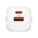Сетевое зарядное устройство Spigen Essential EE352EU GaN USB-C / USB-A 35W, белое
