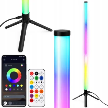 Напольная угловая RGB LED лампа с пультом и приложением (110 см)