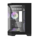 Datora korpuss Darkflash FT418 ar 6 aRGB ventilatoriem, melns