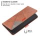 Xiaomi 13 Geometric Pattern Leather Stand Case Cover, Coffee | Vāks Maciņš Maks Grāmatiņa Apvalks