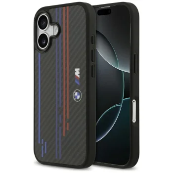 BMW iPhone 17 чехол M Kevlar Lines & Logo MagSafe, черный