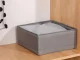 Tekstila organizators apģērbam un apakšveļai, pelēks, 28x28x13 cm