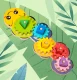 Деревянная развивающая игрушка-сортер Bakalu Гусеница KZ0954
