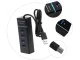 4-портовый разветвитель USB 3.0, черный