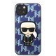 Karl Lagerfeld iPhone 13 mini vāciņš Monogram Ikonik Patch Zils