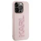 Чехол Karl Lagerfeld для iPhone 15 Pro Max 3D Logo Glitter, розовый