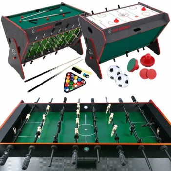 Игровой стол 3 в 1 Carruzzo XL футбол, бильярд и аэрохоккей