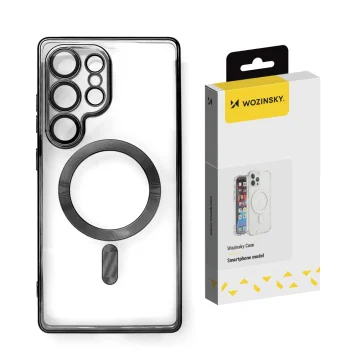 Wozinsky Electroplated vāciņš ar MagSafe Samsung Galaxy S25+, melns