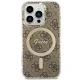Guess 4G MagSafe vāciņš Apple iPhone 15 Pro - Brūns
