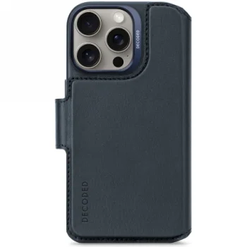 Decoded ādas noņemams maksts MagSafe futrālis ar maku iPhone 16 Pro - zils | Leather Detachable Wallet Case with for...