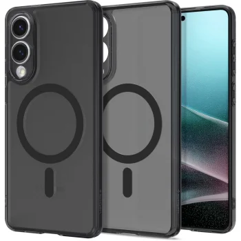 Spigen Samsung Galaxy S25 Edge vāciņš Ultra Hybrid Mag, caurspīdīgi melns