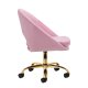 Velvet Swivel Beauty Chair 4Rico QS-MF18G, Pink