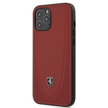 Ferrari iPhone 12 Pro Max vāciņš Off Track Perforated, sarkans