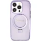 Guess Ring Stand Script Glitter MagSafe futrālis iPhone 15 Pro Max - violets | case for purple