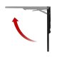 Maclean MC-128 B saliekams plaukts / galds, 100x40cm, melns