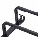 3-Bar Wall Mounted Towel Rack with Hooks 60 cm, Matte Black
