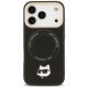 Karl Lagerfeld Big Strap Choupette Metal Logo MagSafe maciņš iPhone 17 Pro — melns | Phone Case Cover
