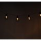Saules bateriju dārza virtene ar 10 LED spuldzēm, Loft stils