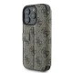 Apple iPhone 16 Pro Max 6.9\" Guess 4G Metal Logo Book Case Cover, Brown