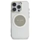 Чехол Guess IML Metal Colored Circle Classic Logo MagSafe для iPhone 16 Pro, серый