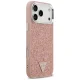 Guess Glitter Triangle Logo MagSafe vāciņš iPhone 17 Pro Max - rozā | Phone Case Cover