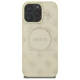 Чехол Guess Saffiano Peony Classic Logo MagSafe для iPhone 16 Pro Max – золотой