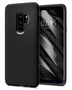 Samsung Galaxy S9+ (G965F/DS) Spigen Liquid Air TPU Case Cover, Black | Telefona Vāks Maks Apvalks Bampers