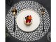 Round Openwork Table Placemat, Silver, 41 cm