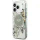 Чехол Guess IML Flower & Tonal Circle MagSafe для iPhone 18 Pro / 17 Pro, зелёный