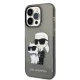 Чехол Karl Lagerfeld для iPhone 14 Pro Max Glitter Karl&Choupette Черный