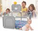 Lielā bērnu rotaļu manēža / laukums / sausais baseins 125x125cm, Pelēks | Safety Children\'s Playpen