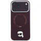 Karl Lagerfeld Ring Stand 360 Karl Head Pin MagSafe vāciņš iPhone 18 Pro Max / 17 Pro Max, bordo