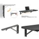 Maclean MC-876 Folding Wall Shelf Bracket, 50 kg, Black