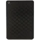 Karl Lagerfeld Saffiano Monogram Ikonik grāmatiņas tipa vāciņš priekš iPad 10.2\" (7. paaudze), melns