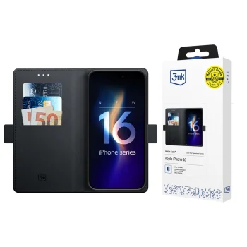 Чехол-книжка 3mk Wallet Case для iPhone 16, черный
