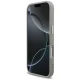 Чехол Guess Glitter Triangle Logo MagSafe для iPhone 17 - серебристый