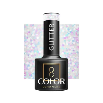 Ocho Nails Glitter G01 hibrīda nagu laka, 5 g