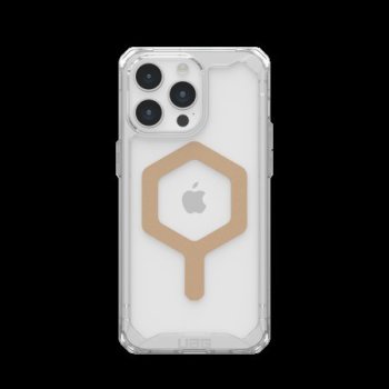 Apple iPhone 15 Pro Max 6.7'' UAG Plyo MagSafe Hard Case Cover, Transparent and Gold